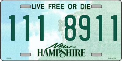 NH license plate 1118911