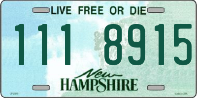 NH license plate 1118915