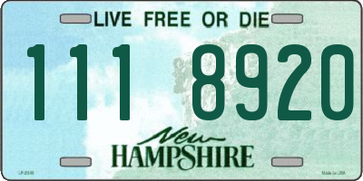 NH license plate 1118920