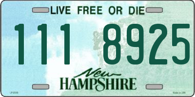 NH license plate 1118925