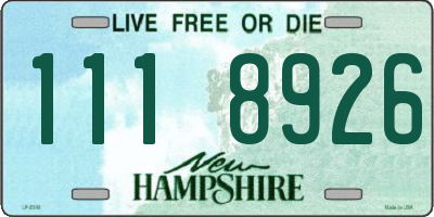 NH license plate 1118926