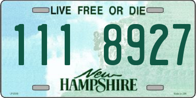 NH license plate 1118927