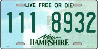 NH license plate 1118932