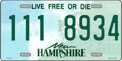 NH license plate 1118934