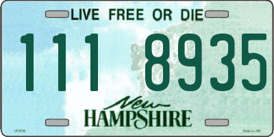 NH license plate 1118935