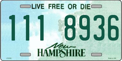 NH license plate 1118936