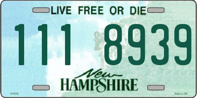 NH license plate 1118939