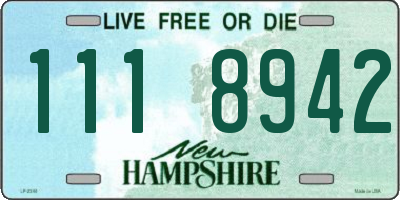 NH license plate 1118942