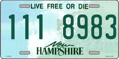 NH license plate 1118983