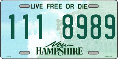 NH license plate 1118989