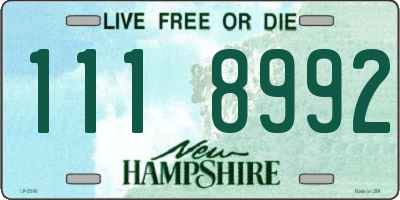 NH license plate 1118992