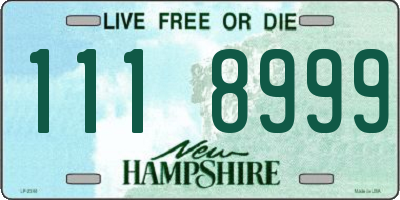 NH license plate 1118999