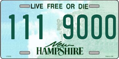 NH license plate 1119000