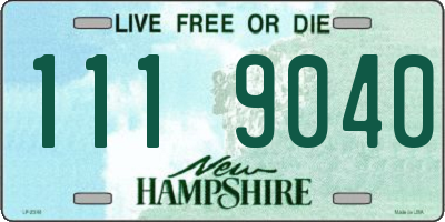 NH license plate 1119040