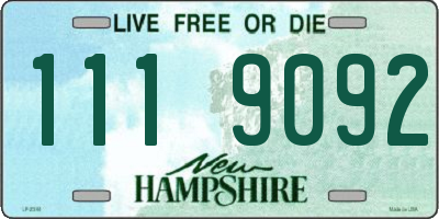 NH license plate 1119092
