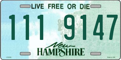 NH license plate 1119147