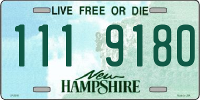 NH license plate 1119180
