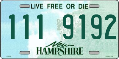 NH license plate 1119192