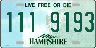 NH license plate 1119193