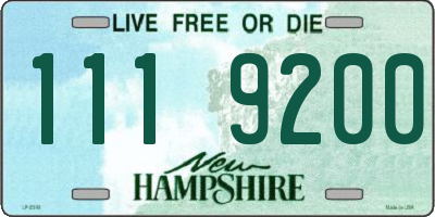 NH license plate 1119200