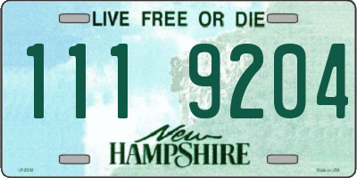 NH license plate 1119204