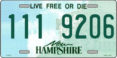 NH license plate 1119206