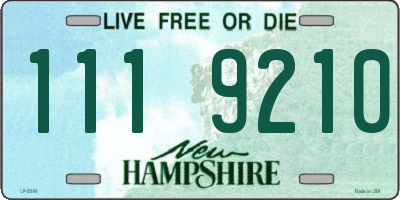 NH license plate 1119210