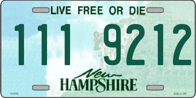 NH license plate 1119212