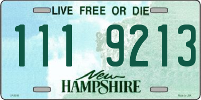 NH license plate 1119213