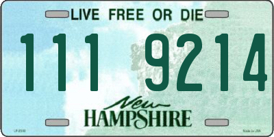 NH license plate 1119214