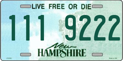 NH license plate 1119222