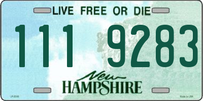 NH license plate 1119283