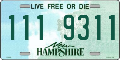 NH license plate 1119311