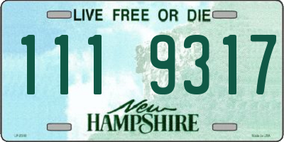 NH license plate 1119317