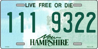 NH license plate 1119322