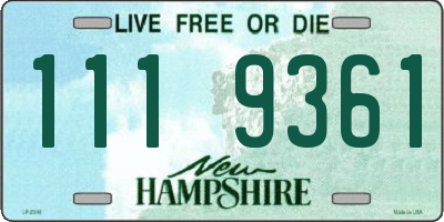 NH license plate 1119361