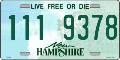 NH license plate 1119378