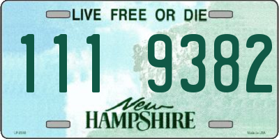 NH license plate 1119382