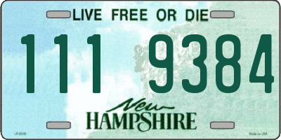 NH license plate 1119384