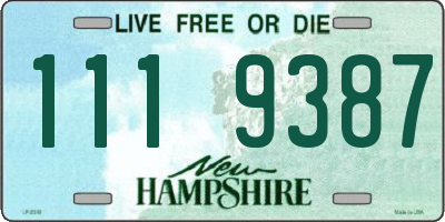 NH license plate 1119387