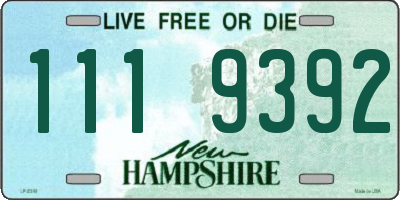 NH license plate 1119392