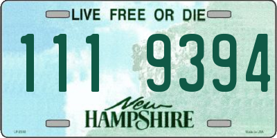 NH license plate 1119394