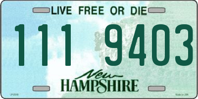 NH license plate 1119403