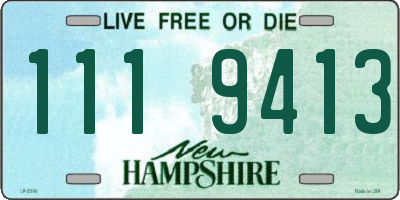 NH license plate 1119413