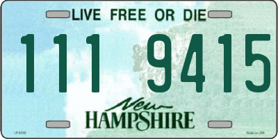 NH license plate 1119415
