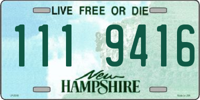 NH license plate 1119416