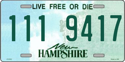 NH license plate 1119417