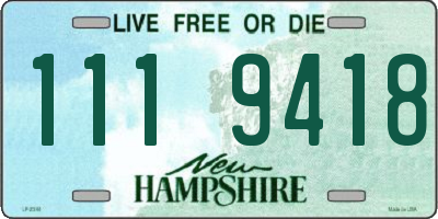 NH license plate 1119418