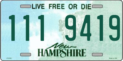 NH license plate 1119419