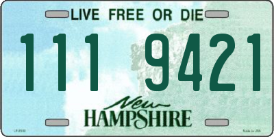 NH license plate 1119421